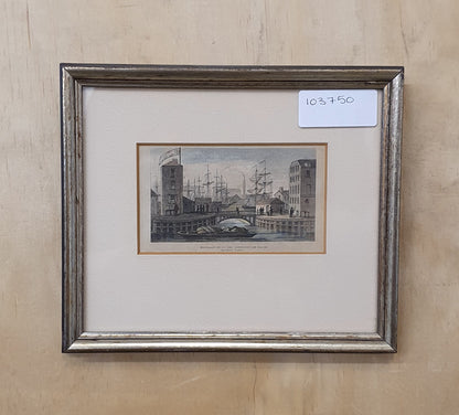 Entrance to the Limehouse Dock, Regent Canal Vintage Art Print - 103750