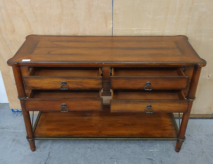 2 Tier Solid Wood Sideboard with 4 Drawers - 104767