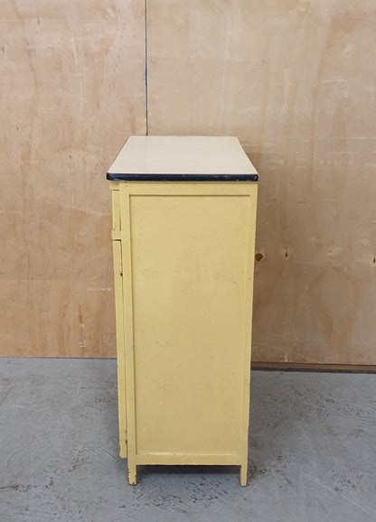 Vintage Small 2 Door 1 Drawer Free Standing Wood Kitchen Cabinet - 104033