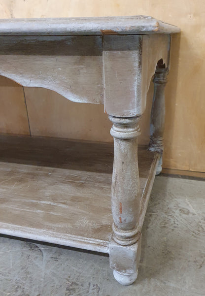 Large Pine Upcycled Distressed Coffee Table - EL104534