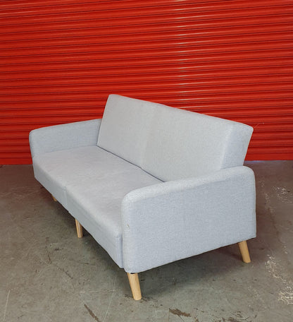 Grey Modern Click-Clack 2 Seater Sofa Bed - 103727