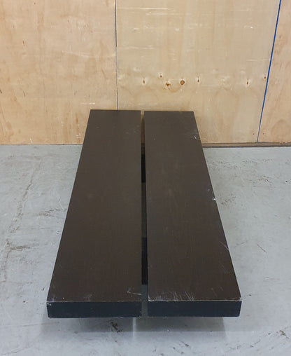 Low Dark Wood Plank Coffee Table - 104950