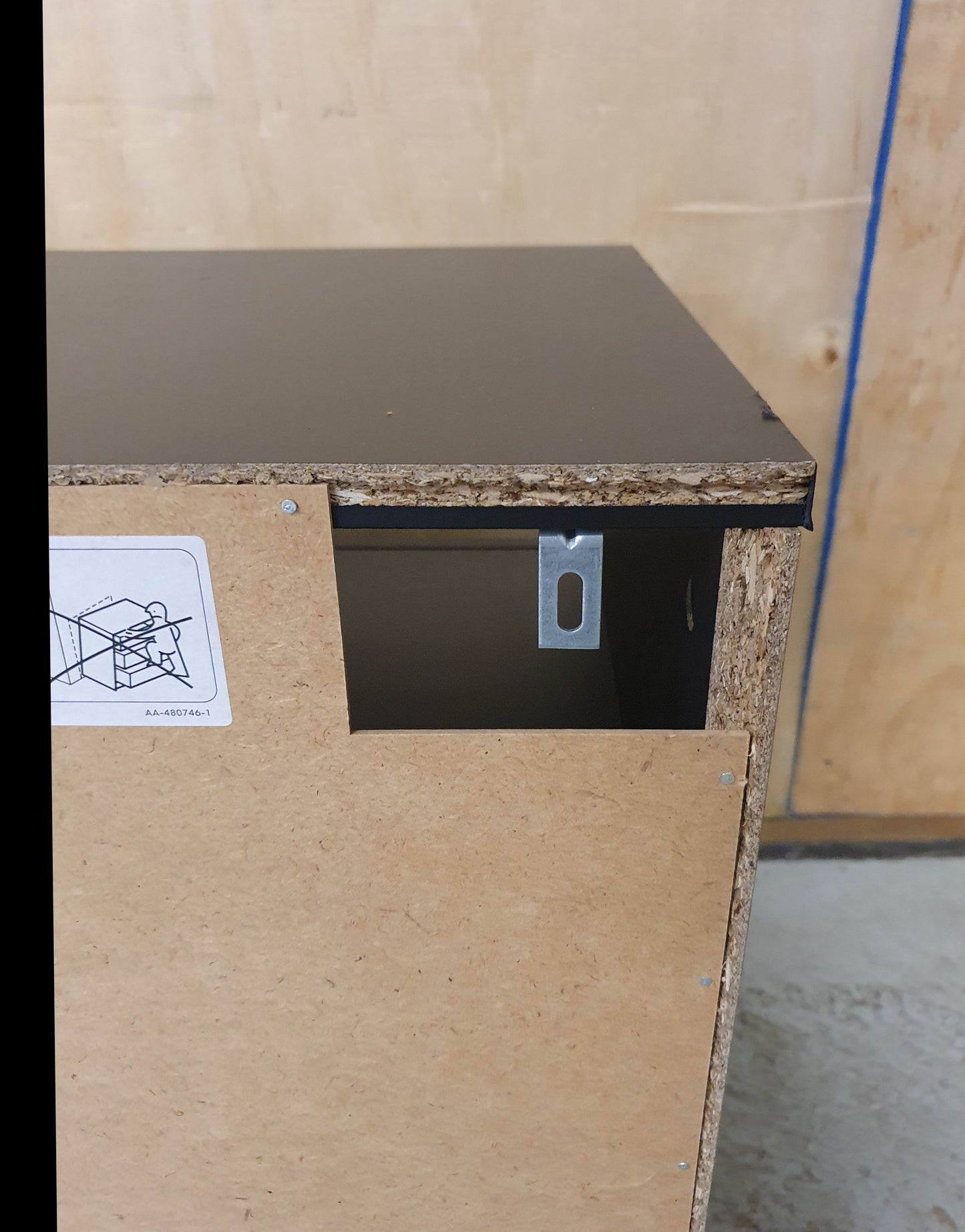 IKEA BRIMNES Black TV Stand with 2 Deep Drawers - 104783