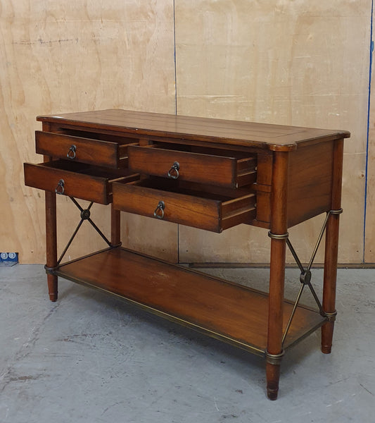 2 Tier Solid Wood Sideboard with 4 Drawers - 104767