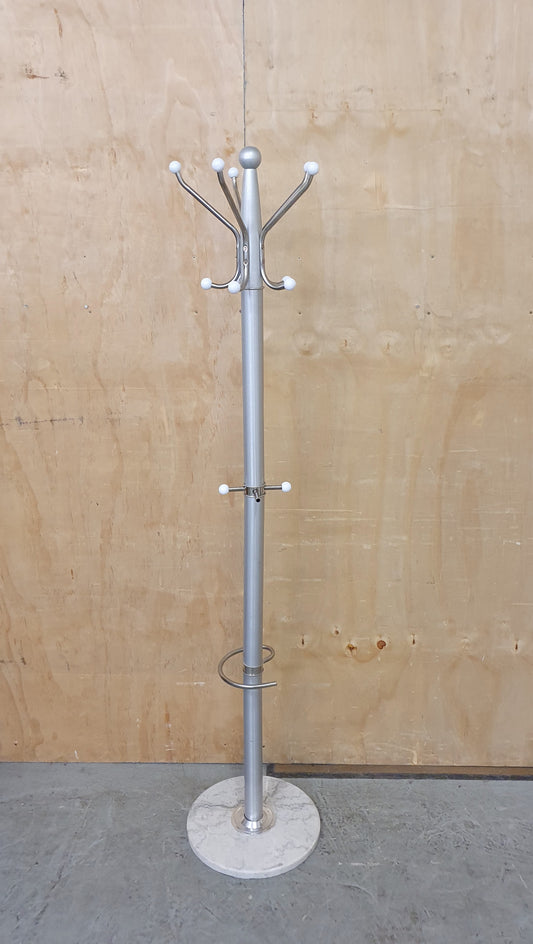 Feestanding Coat Stand with Round Marble Base - 104608
