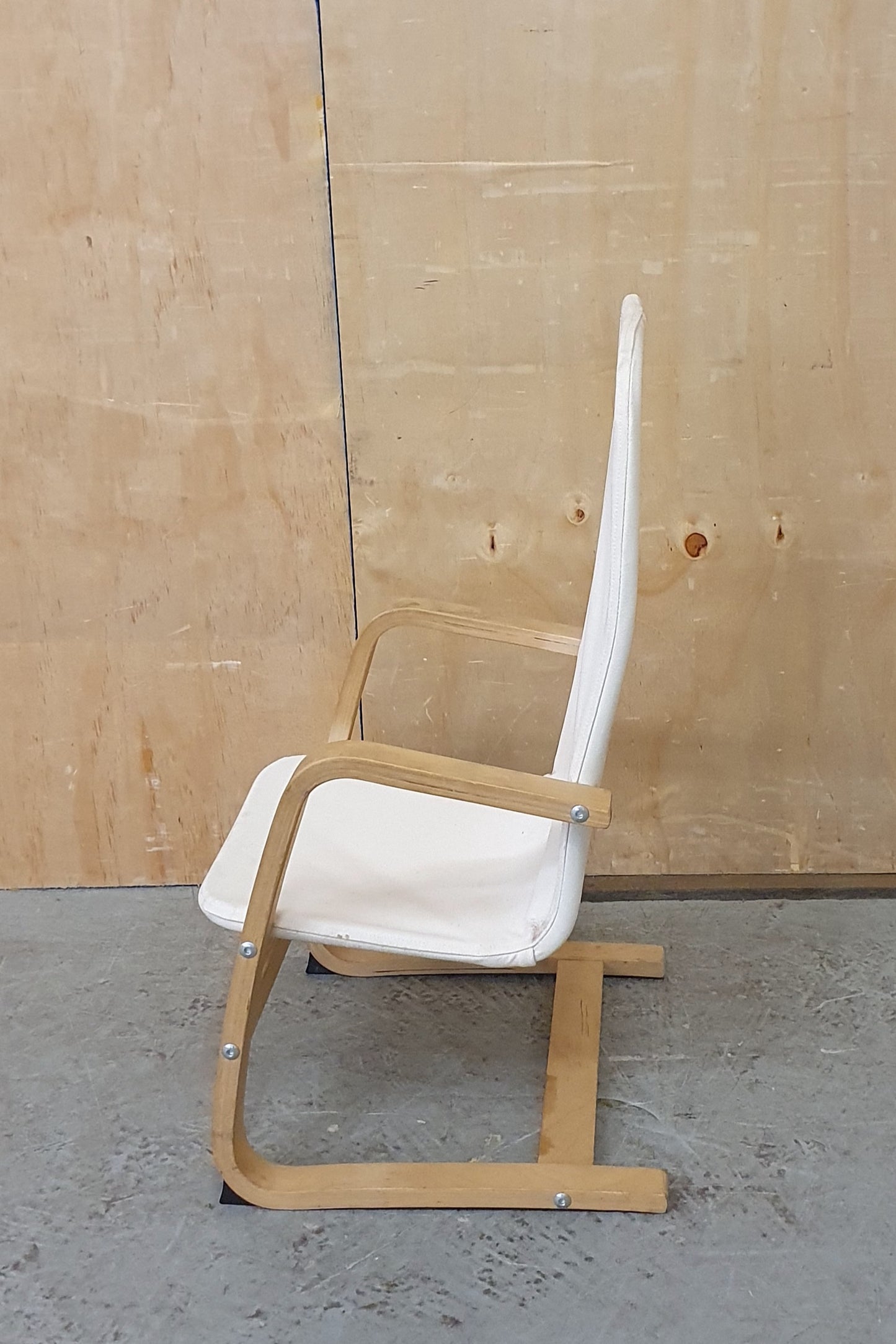 Cream Canvas Children's Chair with Wooden Frame - EL104473