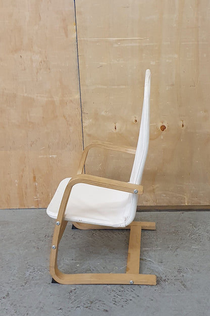 Cream Canvas Children's Chair with Wooden Frame - EL104473