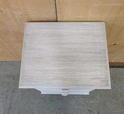 Grey 3 Drawer Bedside Cabinet with Heart Shaped Handles - 104617