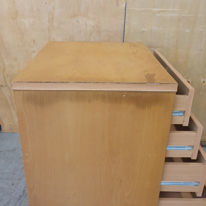 4 Drawer Lockable Wooden Filing Cabinet on Wheels - EL104373