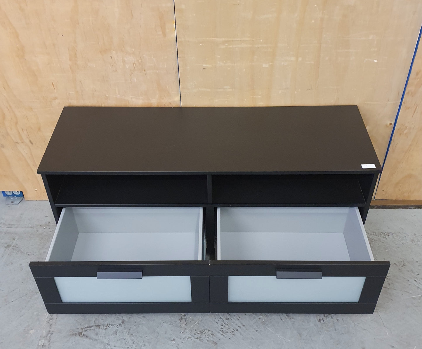 IKEA BRIMNES Black TV Stand with 2 Deep Drawers - 104783