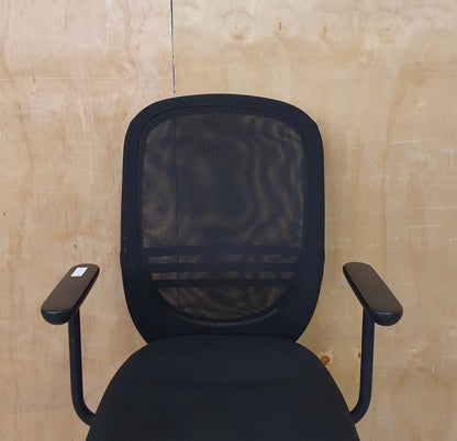 IKEA FLINTAN Black Ergonomic Mesh Back Rest Height Adjustable Office Chair - 103924