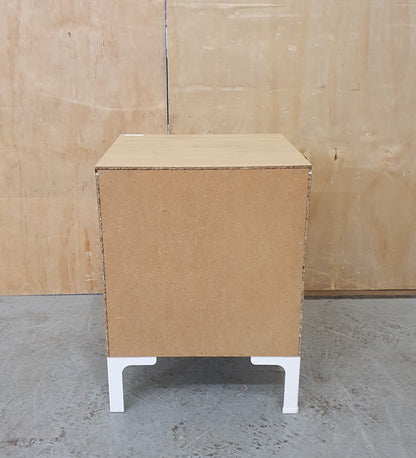 Single Wooden Bedside Cabinet with Circular Cut Out Handle and Internal Shelf - EL103949