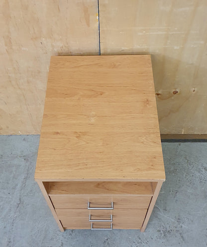 Single Bedside Cabinet with 3 Drawers and Open Section - EL104403