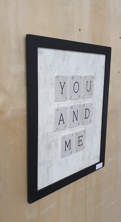 "You and Me" Design Art in Black Frame - EL102817