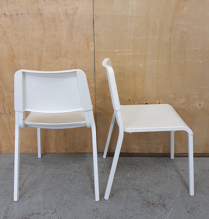 IKEA TEODORES 4 Matching White Stackable Chairs - 104944 / 104945 / 104946 / 104947