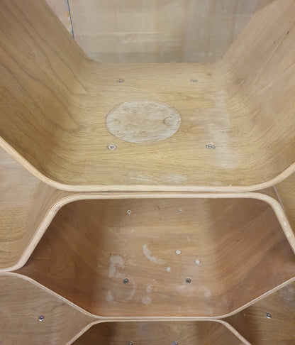 Large Hexagon Shape Wood Shelving Unit - 110925-12
