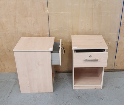 2 Matching Lockable Wooden Bedside Cabinets - 102248 / 102249