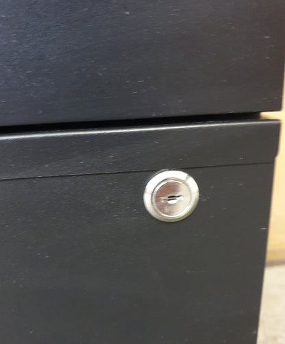 Small 2 Drawer Black Filing Cabinet - 104329