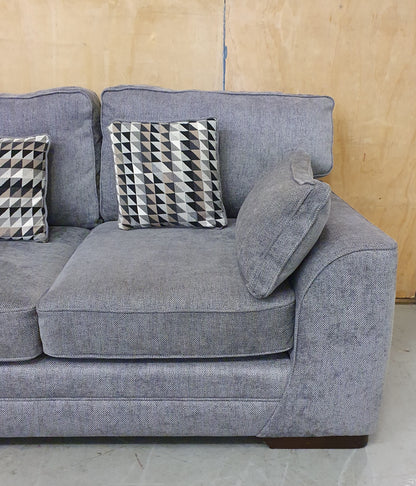Grey Soft Fabric 2 Seater Sofa with Removable Cushions - 104040