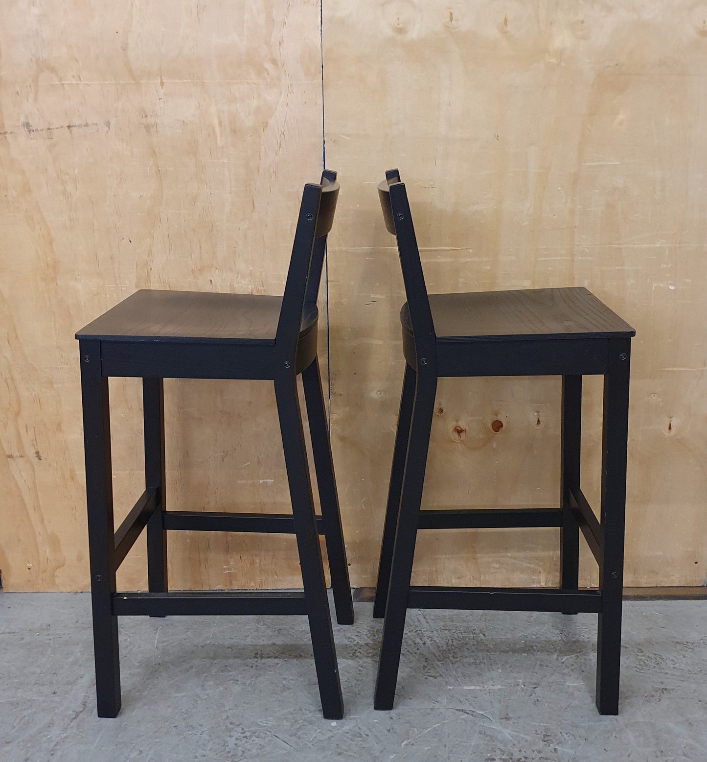 IKEA STENSELE Black High Table and 2 Tall Chairs - 104436 / 104437 / 104438