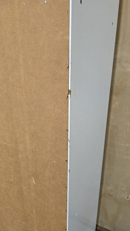 2 Door White Wood Wardrobe with Top Open Section - 110925-01