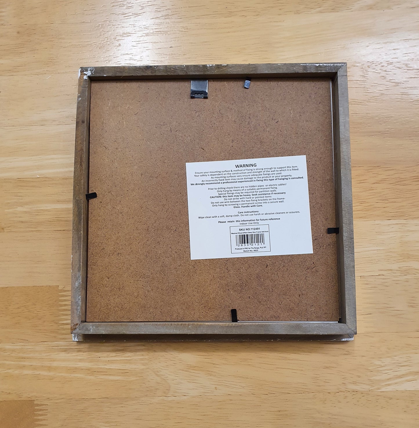 Washed Wood Deep Box Picture Frame - 151223-10