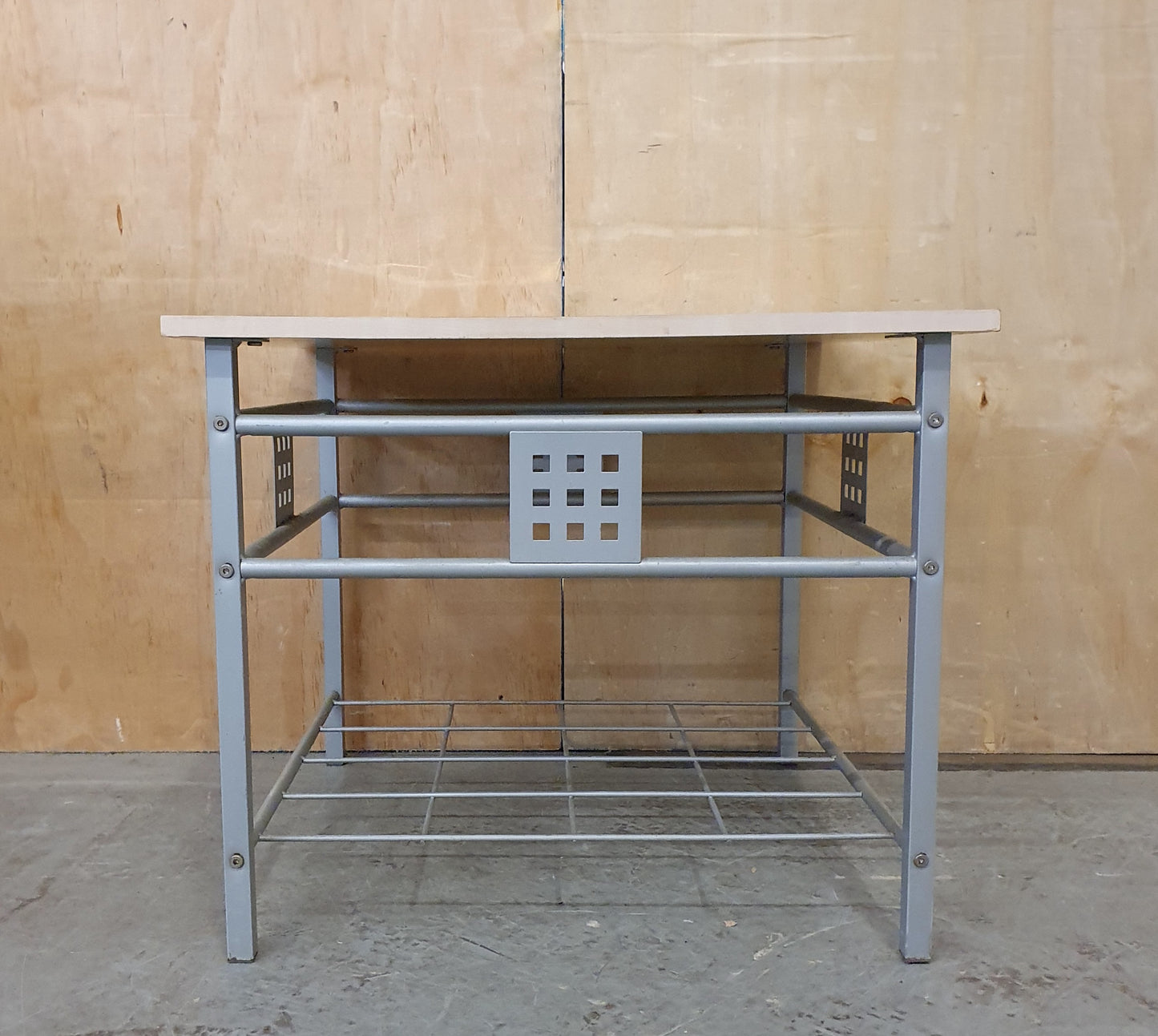 Wood Table Top and Chrome Frame Coffee Table - 104599