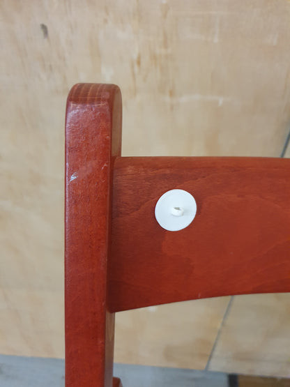 IKEA Single Red Wooden Slatted Seat Folding Chair - 103854