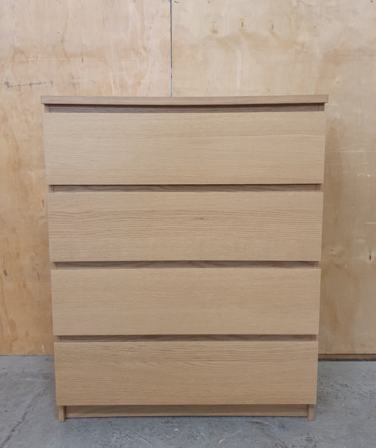 IKEA MALM Wood 4 Drawer Chest of Drawers - 104775