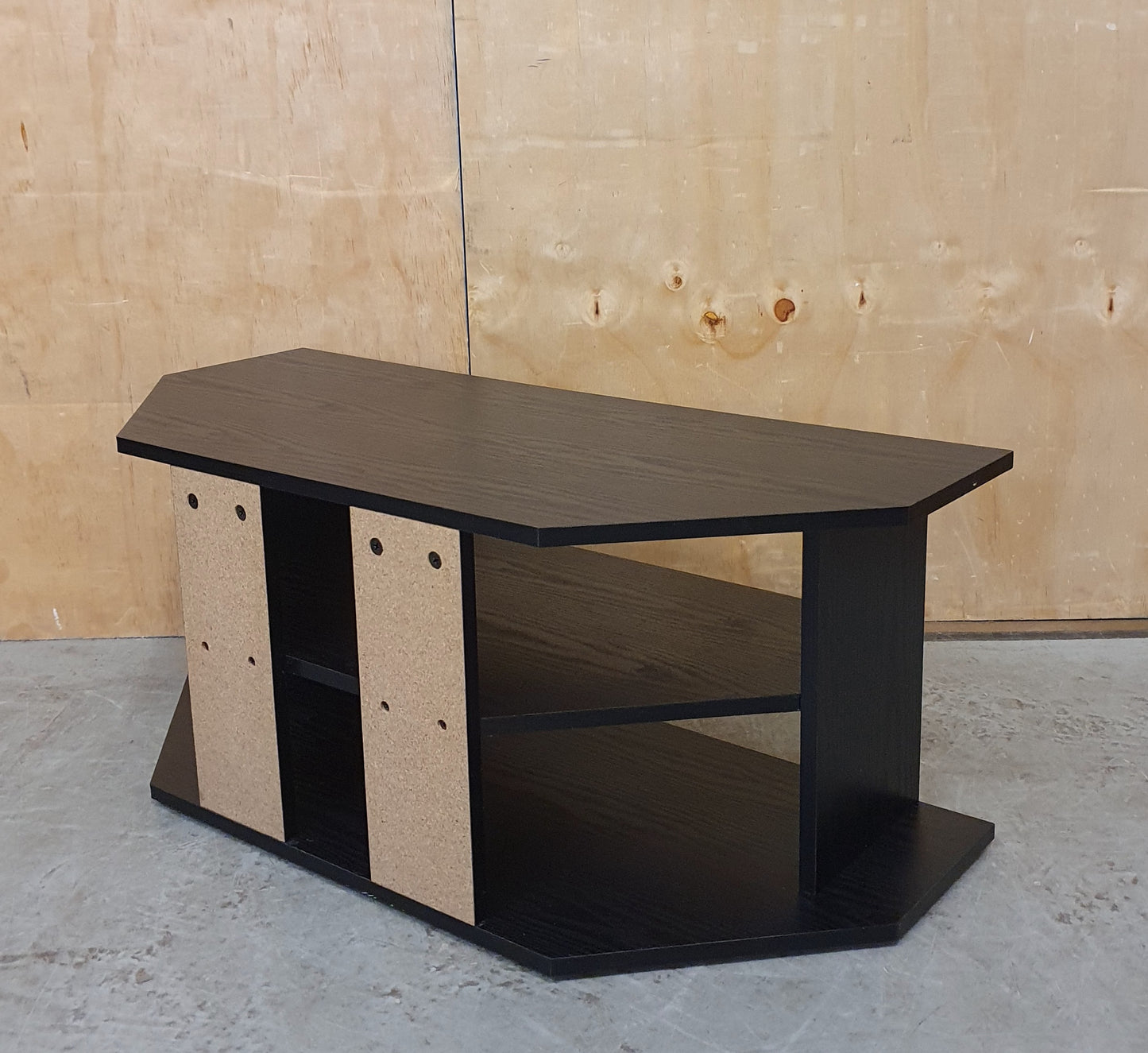 2 Tier Black Wood TV Stand - 104843