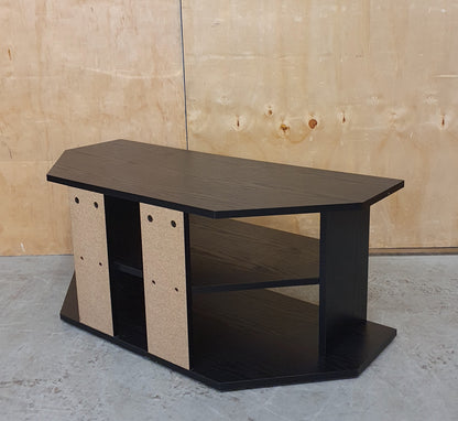 2 Tier Black Wood TV Stand - 104843