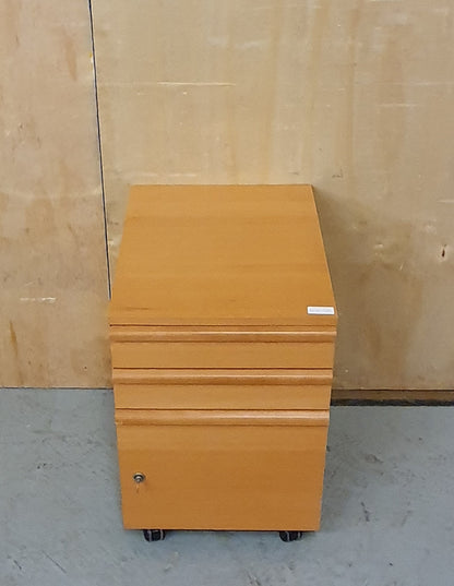 3 Drawer Wooden Lockable Filing Cabinet - EL101947