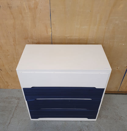 Blue and White 4 Drawer Chest of Drawers - EL103071