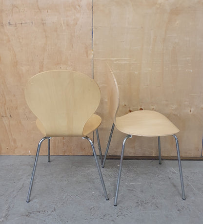 2 Matching Wood Dining Chairs with Round Seat and Back Rest - EL104561 / EL104562