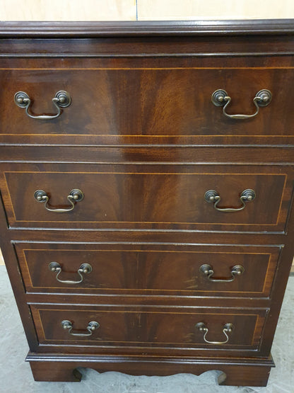 Small Mahogany Cabinet with 1 Door and Open Top Lid - 180925-01