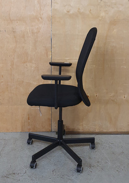 IKEA FLINTAN Black Ergonomic Mesh Back Rest Height Adjustable Office Chair - 103924