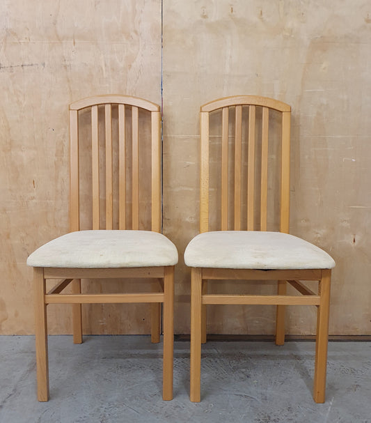 2 Matching Wooden Dining Chairs - EL104058 / EL104059