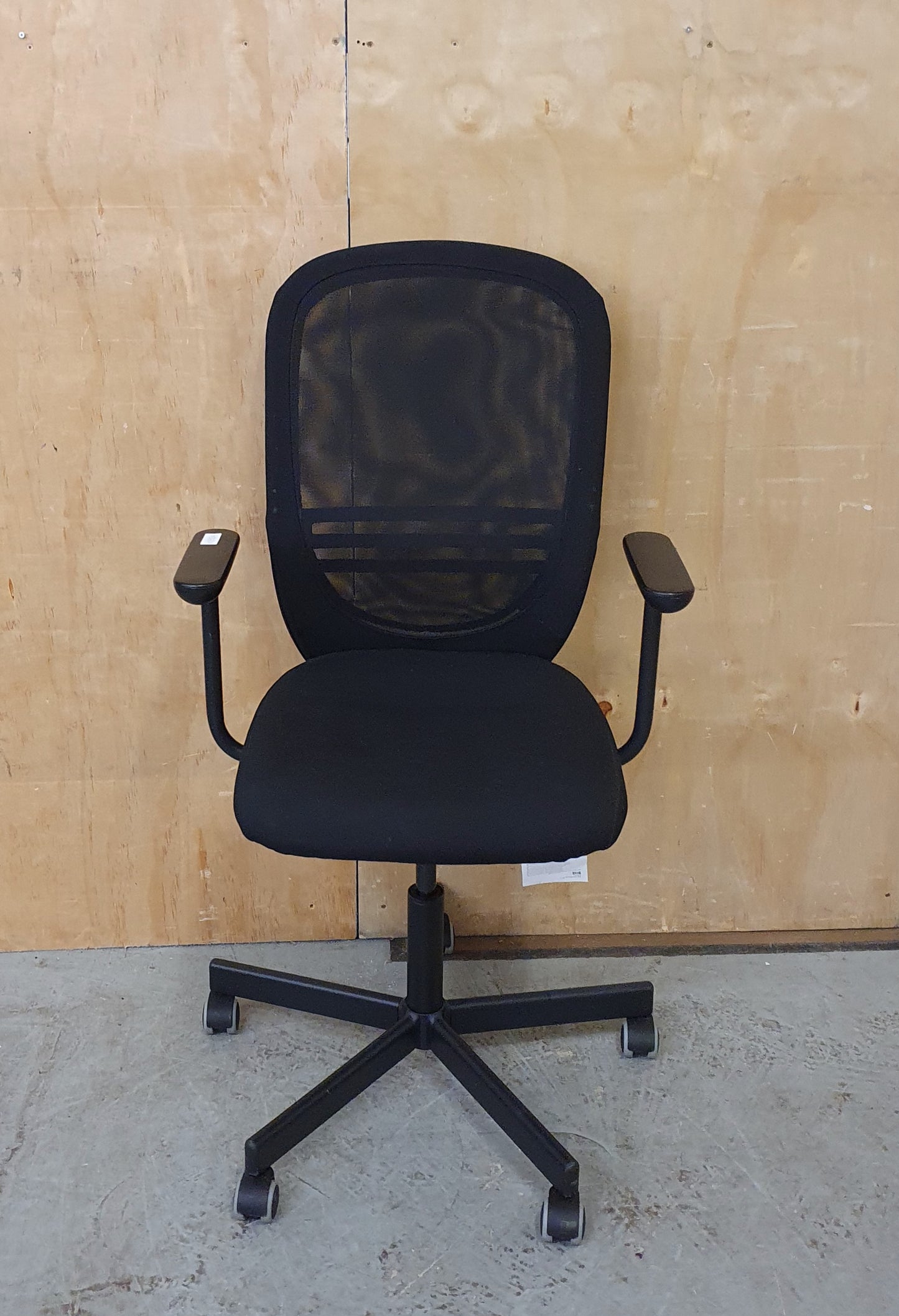 IKEA FLINTAN Black Ergonomic Mesh Back Rest Height Adjustable Office Chair - 103924