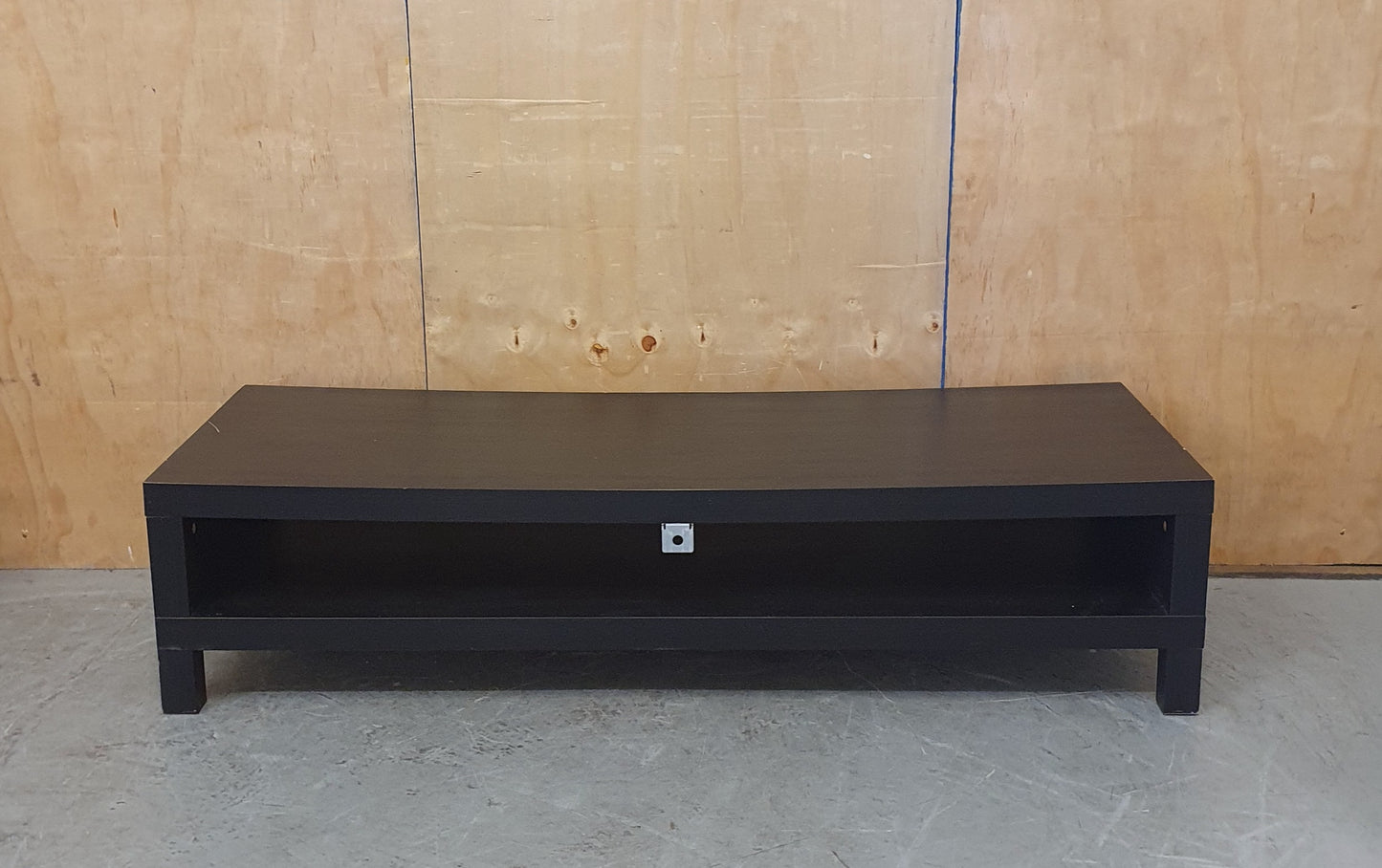 Large 2 Tier Black Wood Low Coffee Table - 150825-10