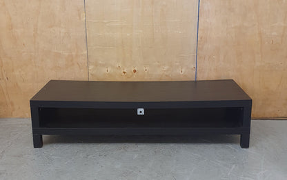 Large 2 Tier Black Wood Low Coffee Table - 150825-10