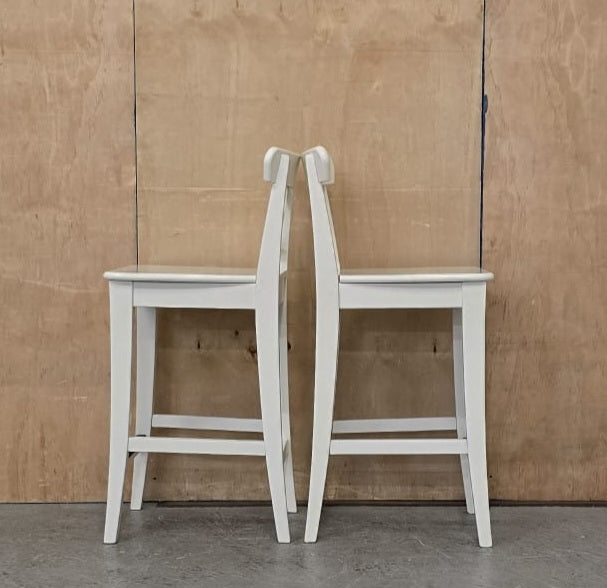 IKEA INGOLF White Wood Bar Stools - 100925-03