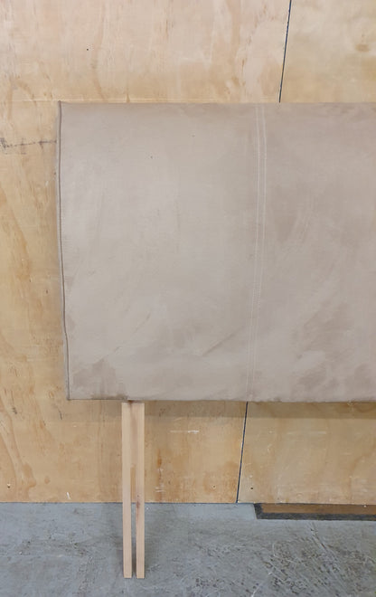 Light Brown Suede Double Headboard - 104876
