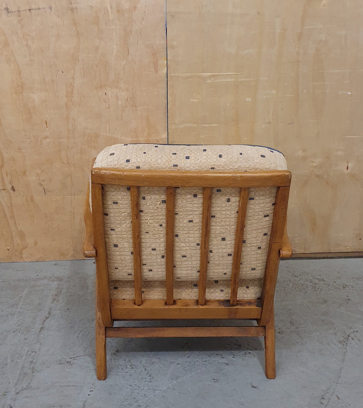 Mid Century Design Low Armchair with Rattan Sides - EL102418