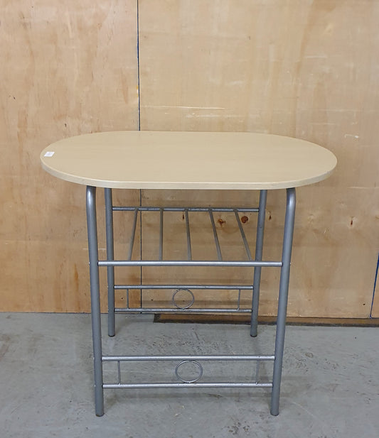 Small Kitchen Table with Chrome Frame and Shelf - EL103051