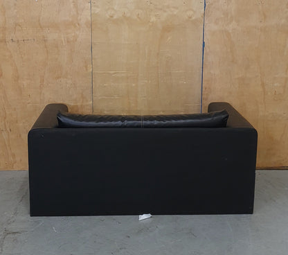 IKEA Black Faux Leather Pull Out Sofa Bed - EL104910
