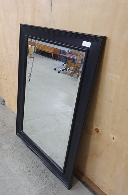 Black Large Mirror with Bevelled Edges - EL103130