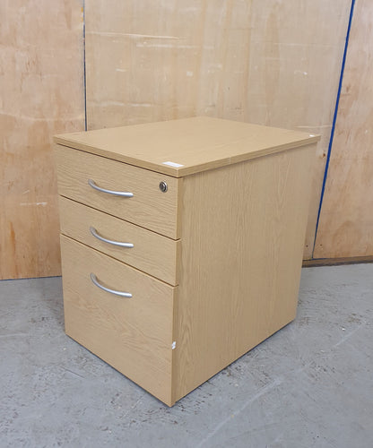 Wooden 3 Drawer Filing Cabinet on Wheels - EL102882