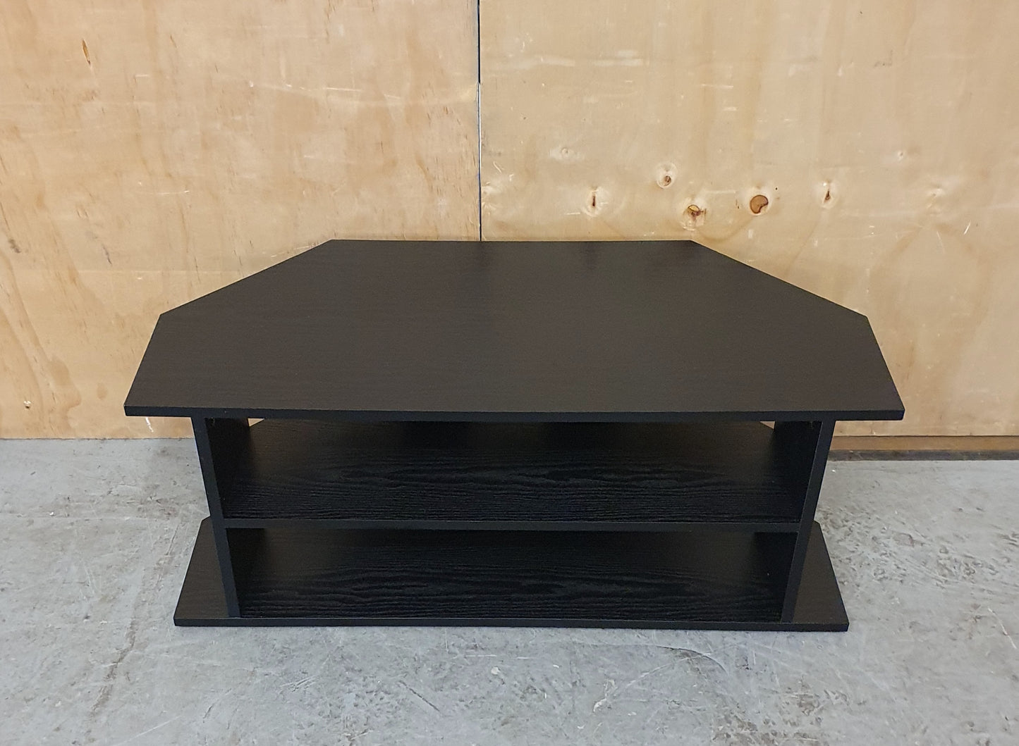 2 Tier Black Wood TV Stand - 104843