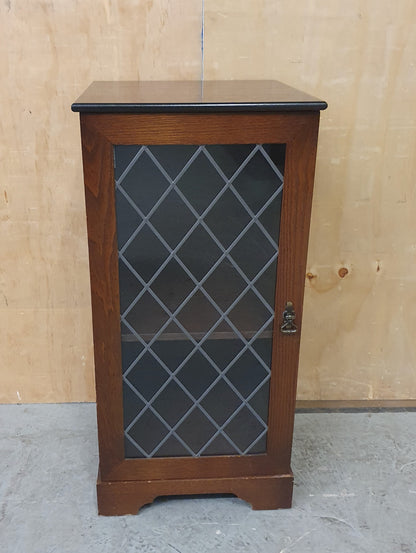 Mahogany Glass Door Cabinet with 1 Internal Shelf - EL104533