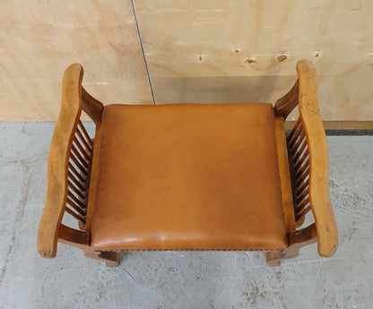 Vintage Piano Stool with Open Seat for Storage - EL104088